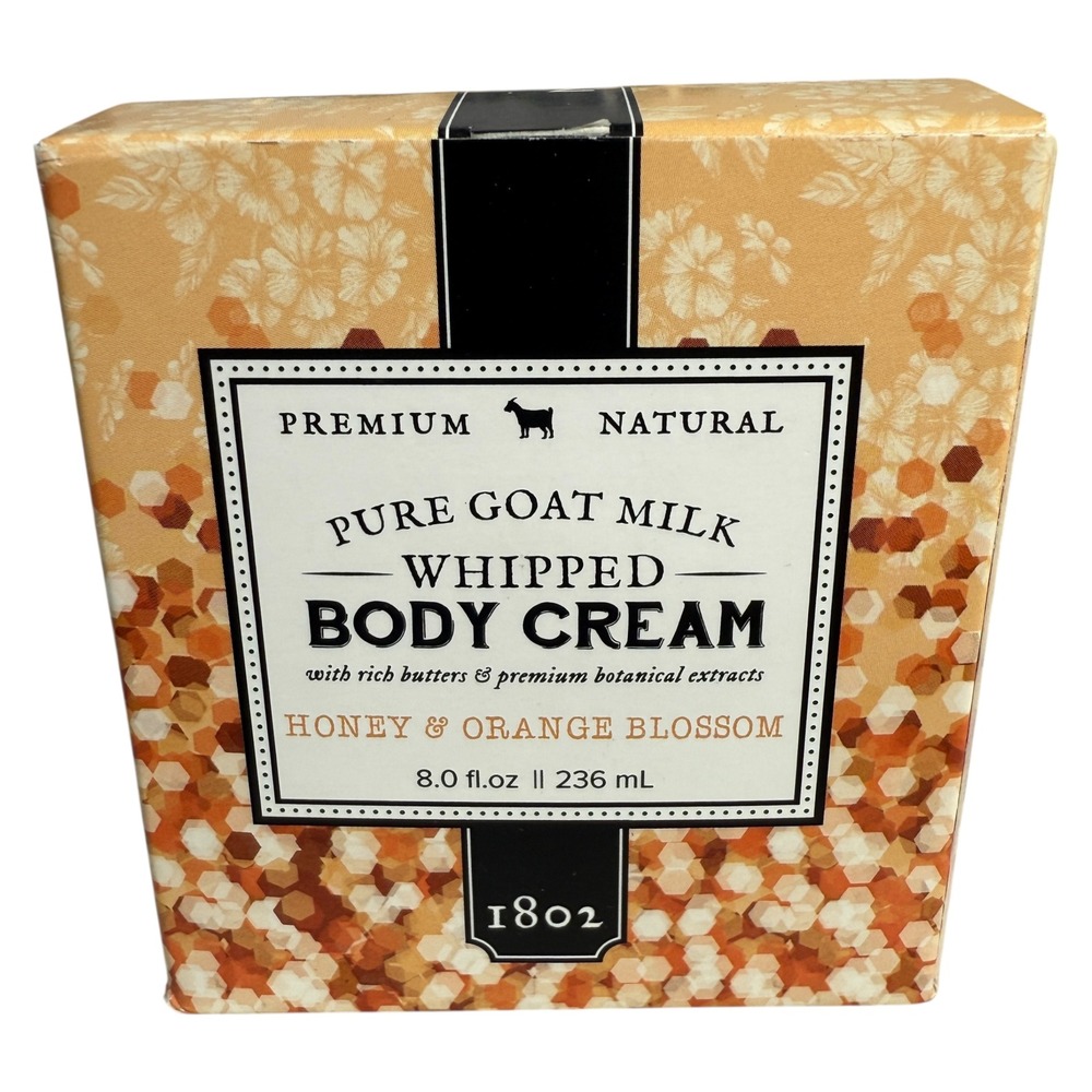 Beekman 1802‎ Pure Goat Milk Whipped Body Cream Honey Orange Blossom 8oz Sealed
